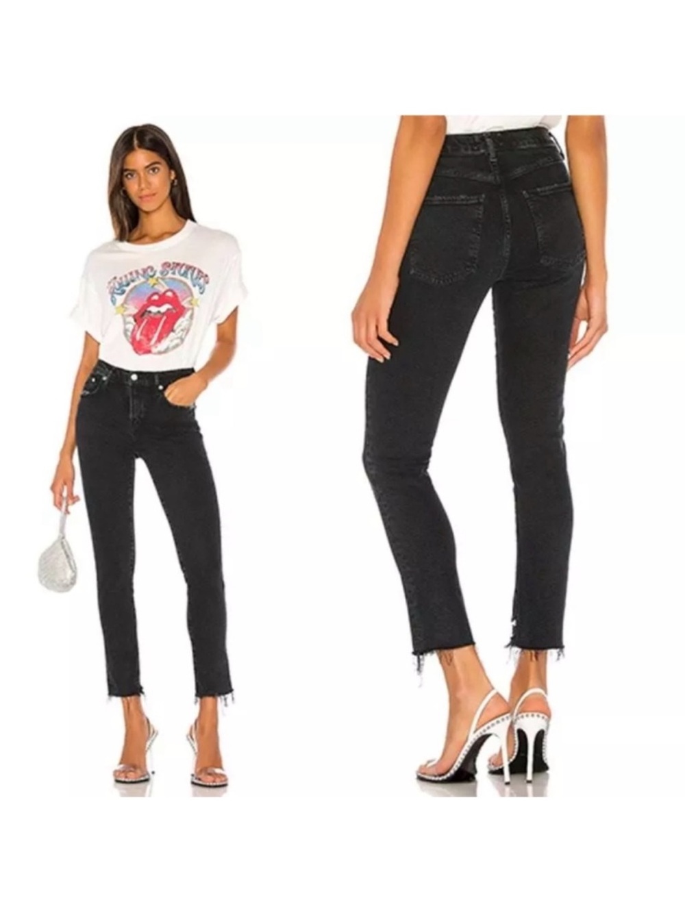 Agolde Black Toni stretch jeans straight 26-